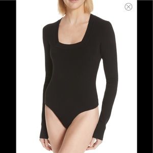 Khaite Daisy Square Neck Wool Blend Bodysuit- S